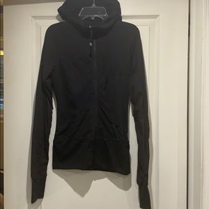 Reversible black full zip up hoodie